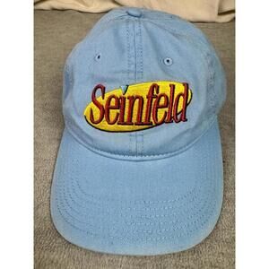 seinfeld tv show logo hat 90s sitcom dad cap embroidered comedy merch